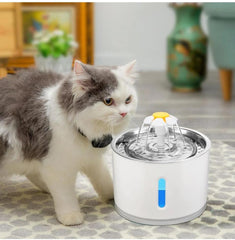 Automatic Pet Cat Water Fountain With LED